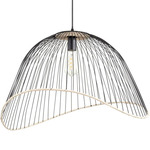 Cloak Pendant - Matte Black / Rattan