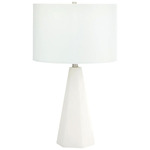 Athena Table Lamp - White / White Linen