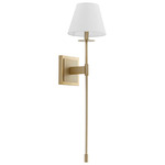 Kubel Wall Sconce - Aged Brass / White Linen