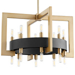 Archibald Chandelier - Aged Brass / Black