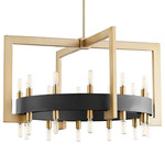 Archibald Chandelier - Aged Brass / Black