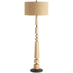 Adonis Floor Lamp - Black / Natural Linen