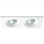 Midway 3.5 inch Double Color-Select Gimbal Trim / Housing - White
