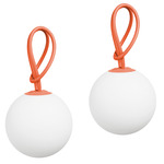 Bolleke Portable Hanging Lamp - Tangerine / White