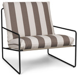 Desert Outdoor Armchair - Black / Chocolate Stripe