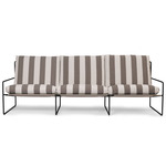 Desert Outdoor Sofa - Black / Chocolate Stripe