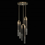 Antonia Round Multi Light Pendant - Ombre Bronze / Nickel / Charcoal / Clear