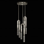 Antonia Round Multi Light Pendant - Ombre Silver / Nickel / No Skin / Clear
