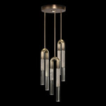 Antonia Round Multi Light Pendant - Ombre Bronze / Nickel / Smoke / Clear