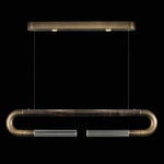 Antonia Linear Pendant - Ombre Bronze / Brass / Charcoal / Clear