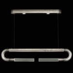 Antonia Linear Pendant - Ombre Silver / Nickel / Smoke / Clear
