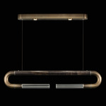 Antonia Linear Pendant - Ombre Bronze / Nickel / Charcoal / Clear