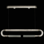 Antonia Linear Pendant - Ombre Silver / Brass / Smoke / Clear