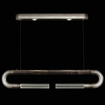 Antonia Linear Pendant - Ombre Silver / Brass / Charcoal / Clear