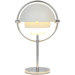 Multi-Lite Portable Table Lamp - Chrome / Matte White