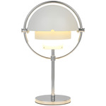 Multi-Lite Portable Table Lamp - Matte White / Chrome