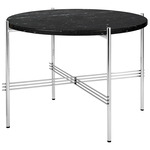 TS Small Round Coffee Table - Polished Steel / Black Marquina Marble