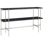 TS 2 Rack Console - Polished Steel / Black Marquina Marble
