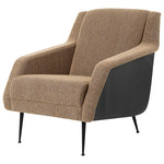 CDC.1 Metal Leg Lounge Chair - Black / Boucle 005 / Soft Leather Black
