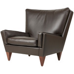 V11 Lounge Chair - Walnut / Coffee Leather