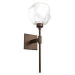 Gem Belvedere Wall Sconce - Flat Bronze / Clear