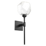 Gem Belvedere Wall Sconce - Matte Black / Clear