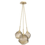 Gem Cluster Pendant - Gilded Brass / Bronze