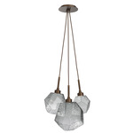 Gem Cluster Pendant - Flat Bronze / Smoke