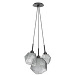 Gem Cluster Pendant - Matte Black / Smoke