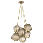 Gem Cluster Pendant - Gilded Brass / Bronze