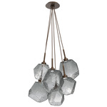 Gem Cluster Pendant - Flat Bronze / Smoke