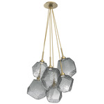 Gem Cluster Pendant - Gilded Brass / Smoke