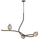 Floret Linear Pendant - Bronze / Cirrus Art Glass