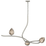 Floret Linear Pendant - Vintage Platinum / Cirrus Art Glass