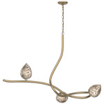 Floret Linear Pendant - Soft Gold / Cirrus Art Glass