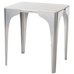 Cove Side Table - Sterling / White Marble