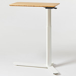 Float Mini Desk - White / Bamboo