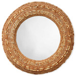 Strand Beaded Mirror - Natural / Mirror