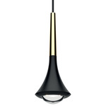 Rain Pendant - Matte Black / Gold