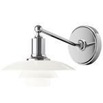 PH 2/1 Wall Light - Chrome / Opal