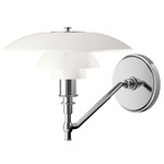 PH 3/2 Wall Light - Chrome / Opal