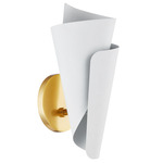 Davina Wall Sconce - Aged Brass / White