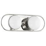 Amy Bathroom Vanity Light - Polished Nickel / Opal