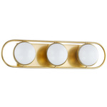 Amy Bathroom Vanity Light - Aged Brass / Opal