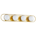 Amy Bathroom Vanity Light - Aged Brass / Opal