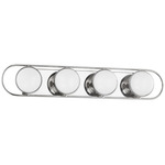 Amy Bathroom Vanity Light - Polished Nickel / Opal