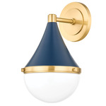 Ciara Wall Sconce - Aged Brass / Navy