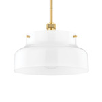 Luella Pendant - Aged Brass / Opal