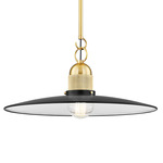 Leanna Pendant - Aged Brass / Black