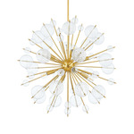 Linnea Chandelier - Aged Brass / Clear